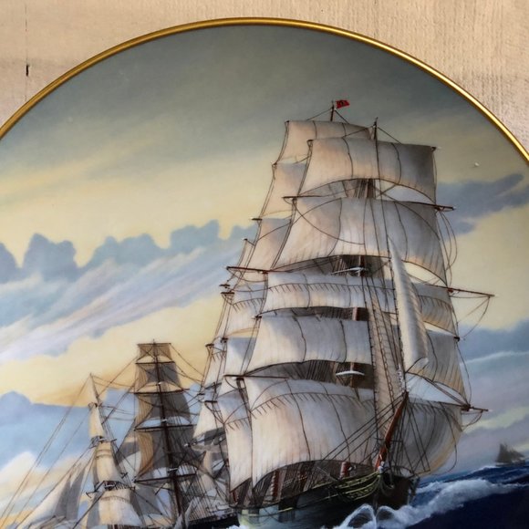 kaiser porcelain limited edition plate sailing vessel no time to boast 6/9500 - Picture 2 of 4